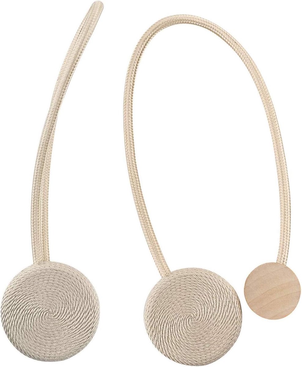 Iwobi 2 stuks gordijnhouders, magneet, elegante gordijnhouders, gordijnclips, touw, gordijnhouder, voor decoratie thuis