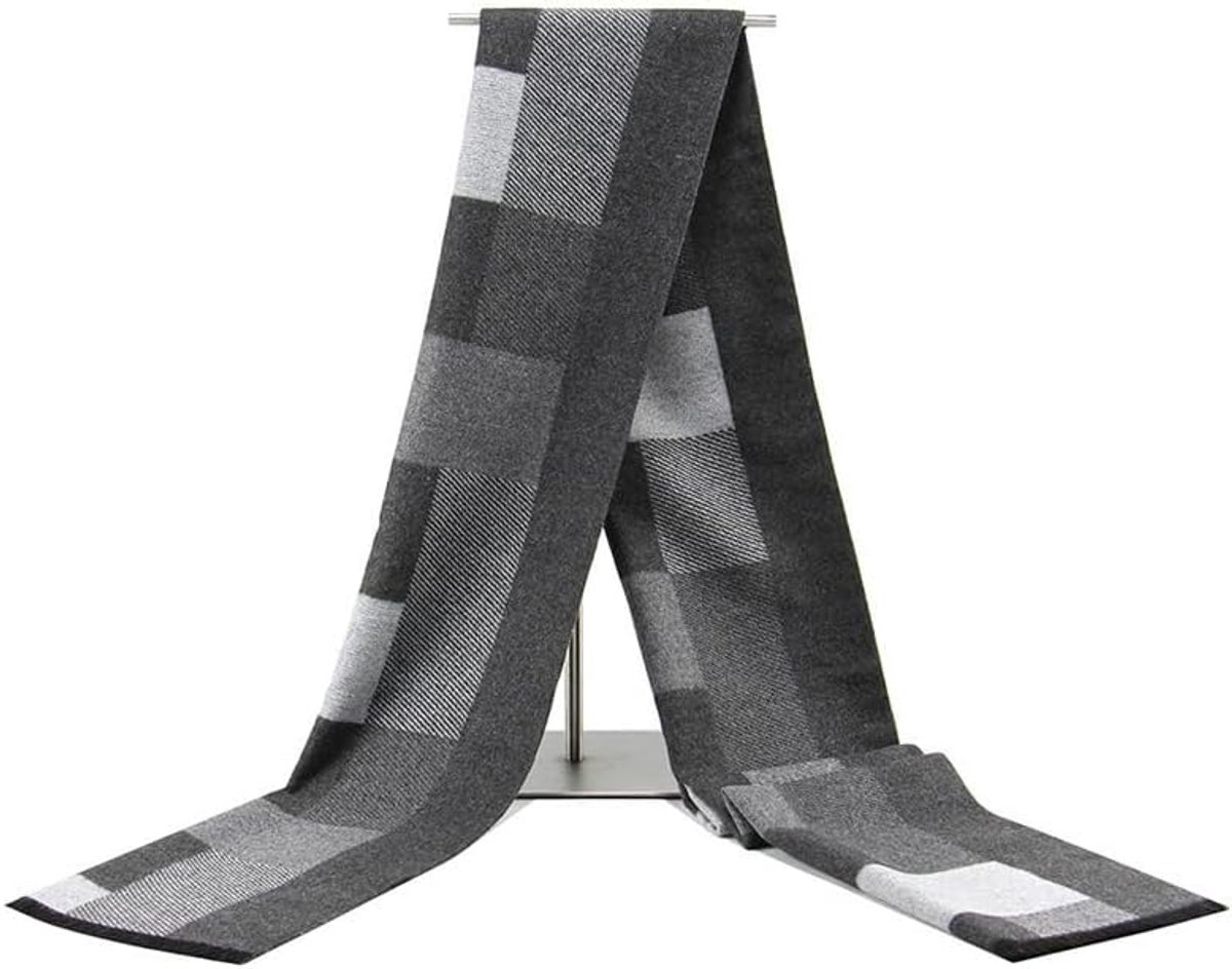 Heren sjaal winter warm dik klassiek modern imitatie kasjmier herensjaal 180 x 30 cm