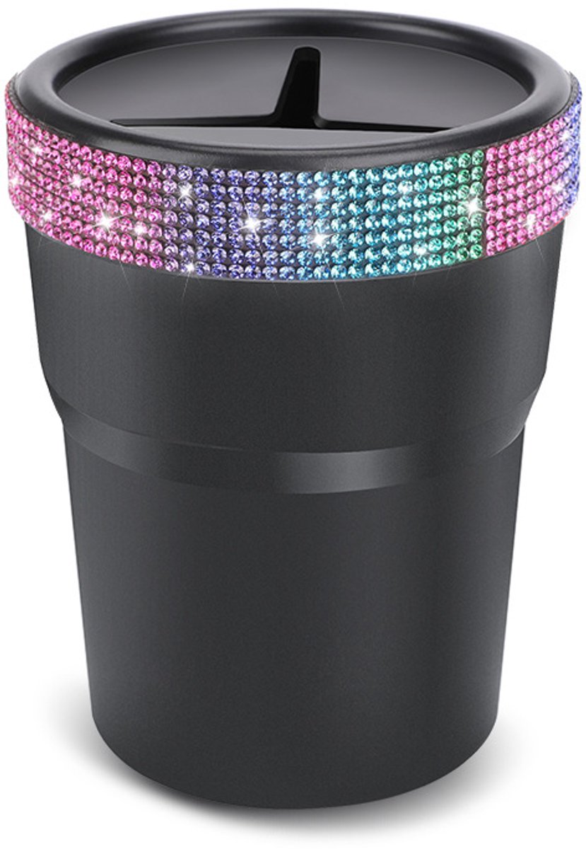 Autoprullenbak - Mini lekvrije autoprullenbak - Compact autoaccessoire-Regenboogdiamanten