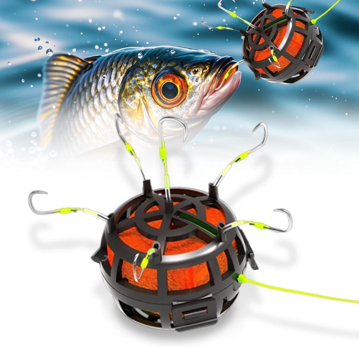 Forelaas, 360 graden draaibaar, omnidirectionele vishaak voor zoet water, zout water, carp, catfish