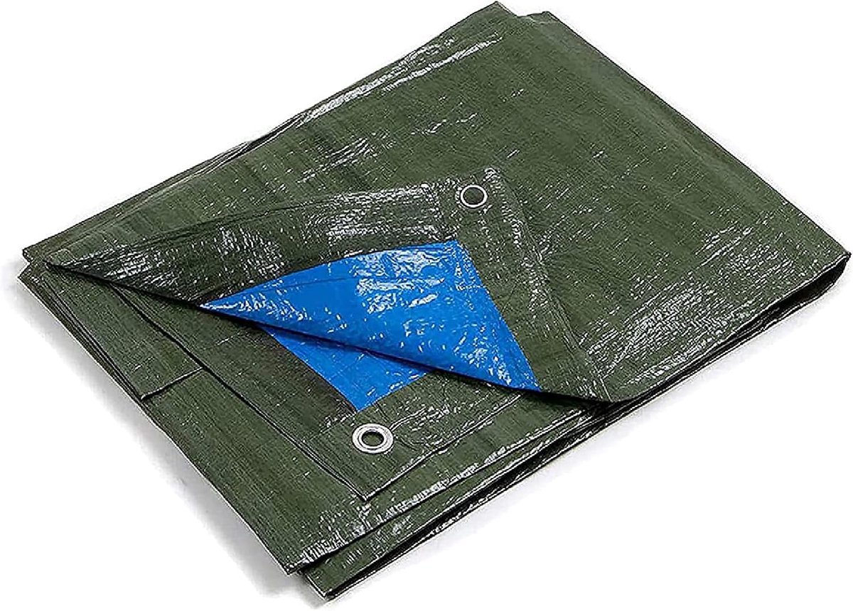 Kippen KARP 6064AS - oogafdekzeil tweekleurig met gramgewicht 90 g/m², afmetingen 2 x 3 (6 m²) groen/blauw