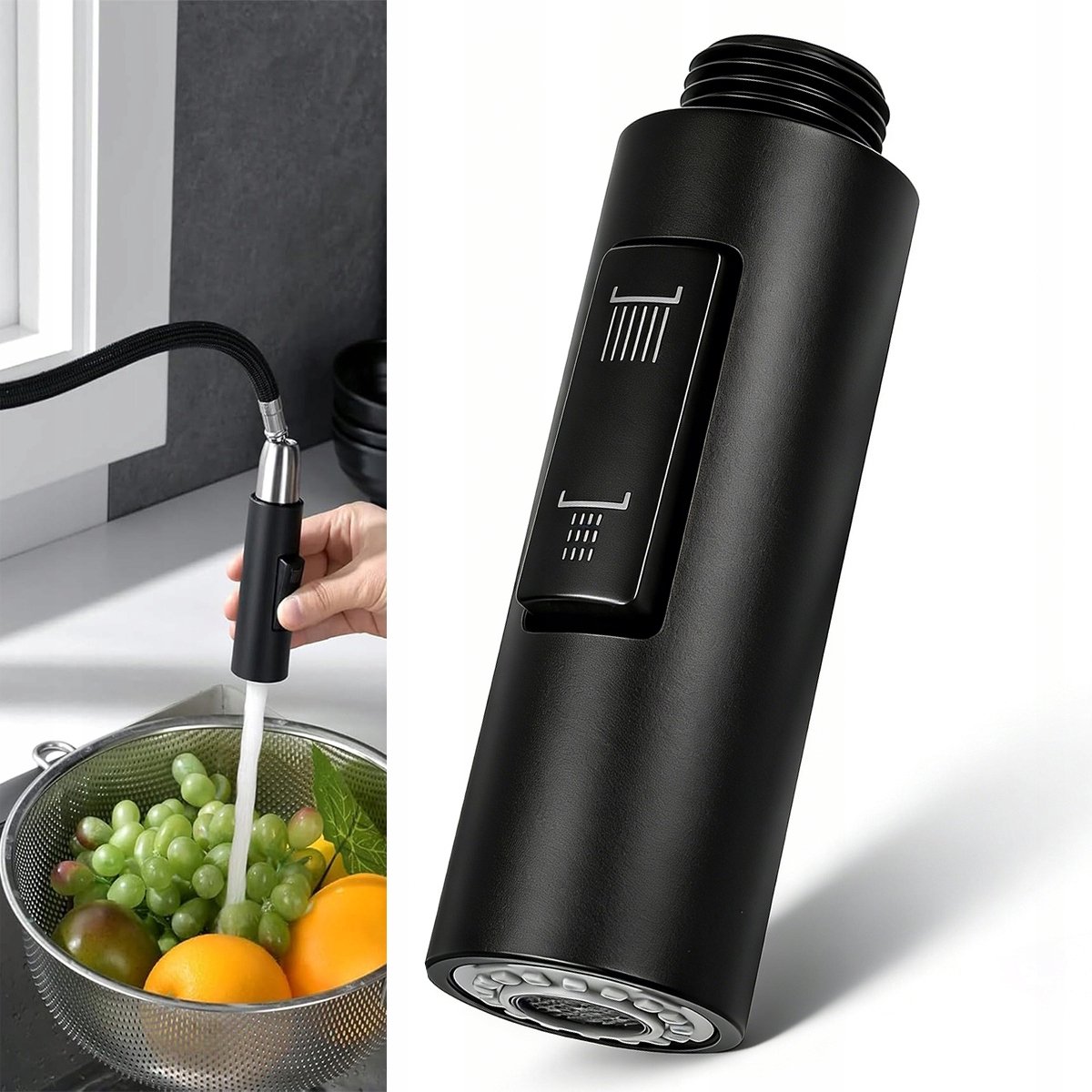 Kraanvervangkop Keuken Zwart 2 standen