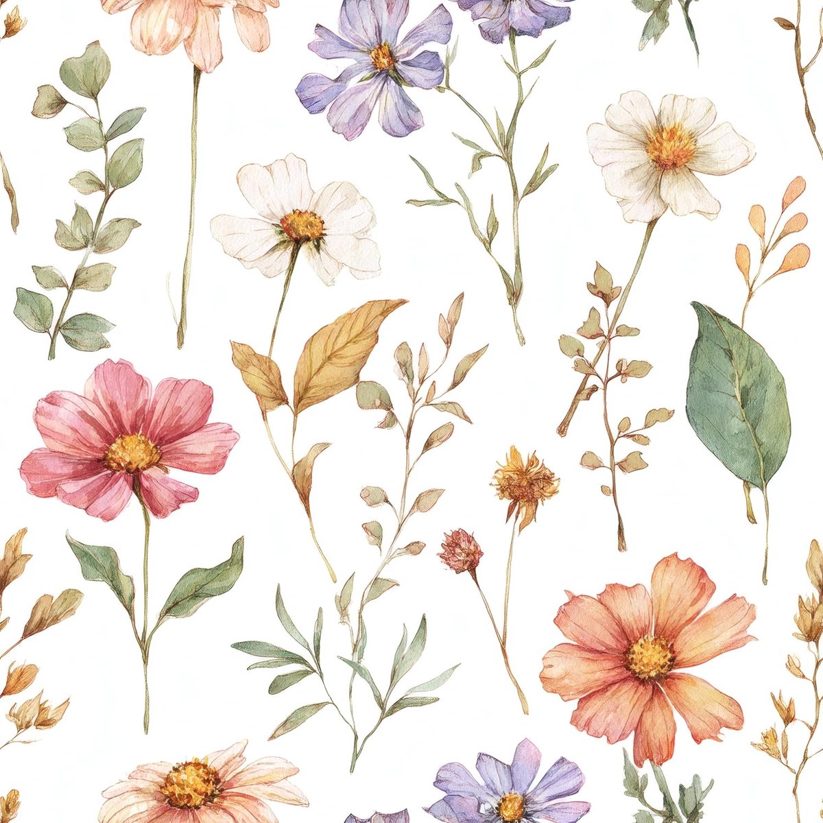 Behang zelfklevend fotobehang wandpapier bloem folie decoratieve folie meubelfolie plakfolie planten bladeren bloemen design 44 cm x 1000 cm vintage wanddecoratie wandbehang woonkamer