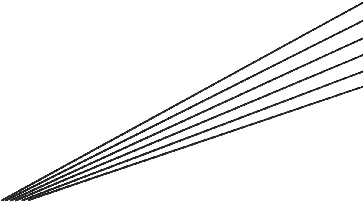 Koolstofvezelstaaf, 1,5 mm x 500 mm, koolstofvezelstang voor RC-vliegtuig, doe-het-zelf knutselen, draakvleugelbuis, quadcopterarm, reparatieverpakking met 10 stuks