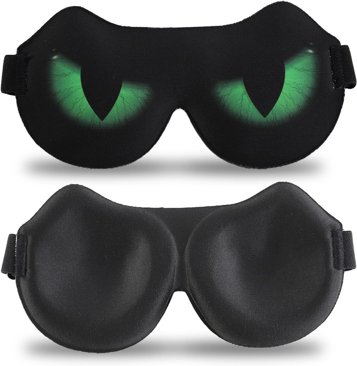 Slaapmaskers met verstelbare band, verduistering voor slapen, cartoon patroon print oogbedekkingen, ogen