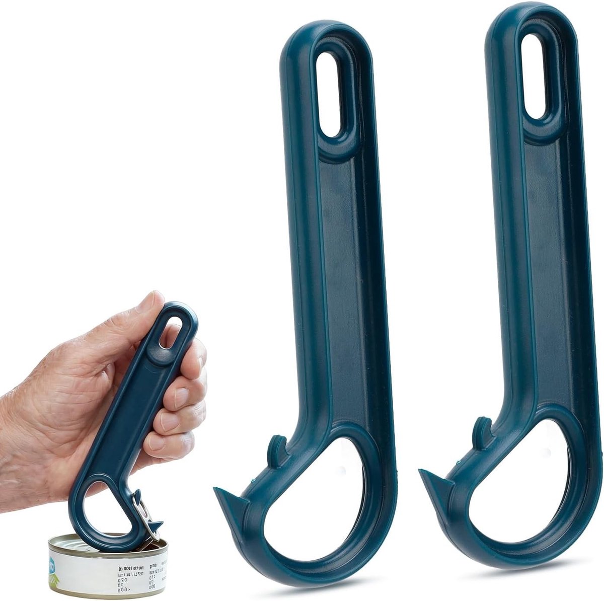 Handmatige Blikopener - Blauw - Ergonomisch Ontwerp - Voor Ouderen en Mensen met Zwakke Handen