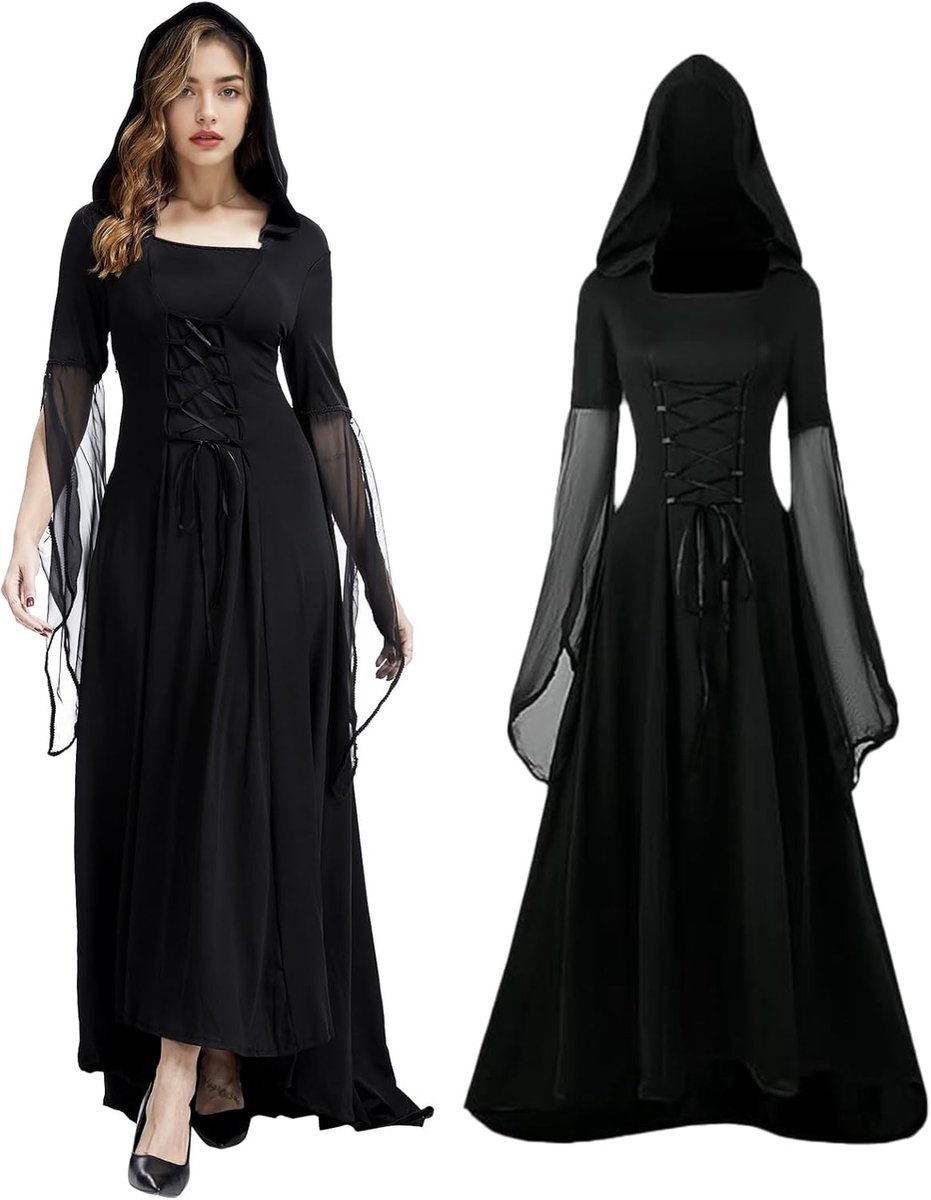 Kleding voor dames, renaissancekostuum voor dames, gothic-jurk voor carnaval