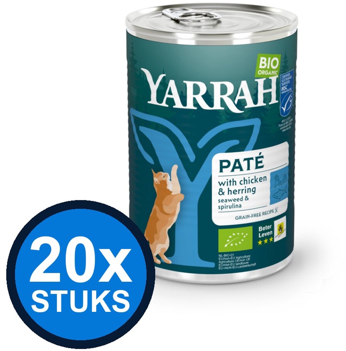 Yarrah Yarrah cat bio blik paté vis 400gr