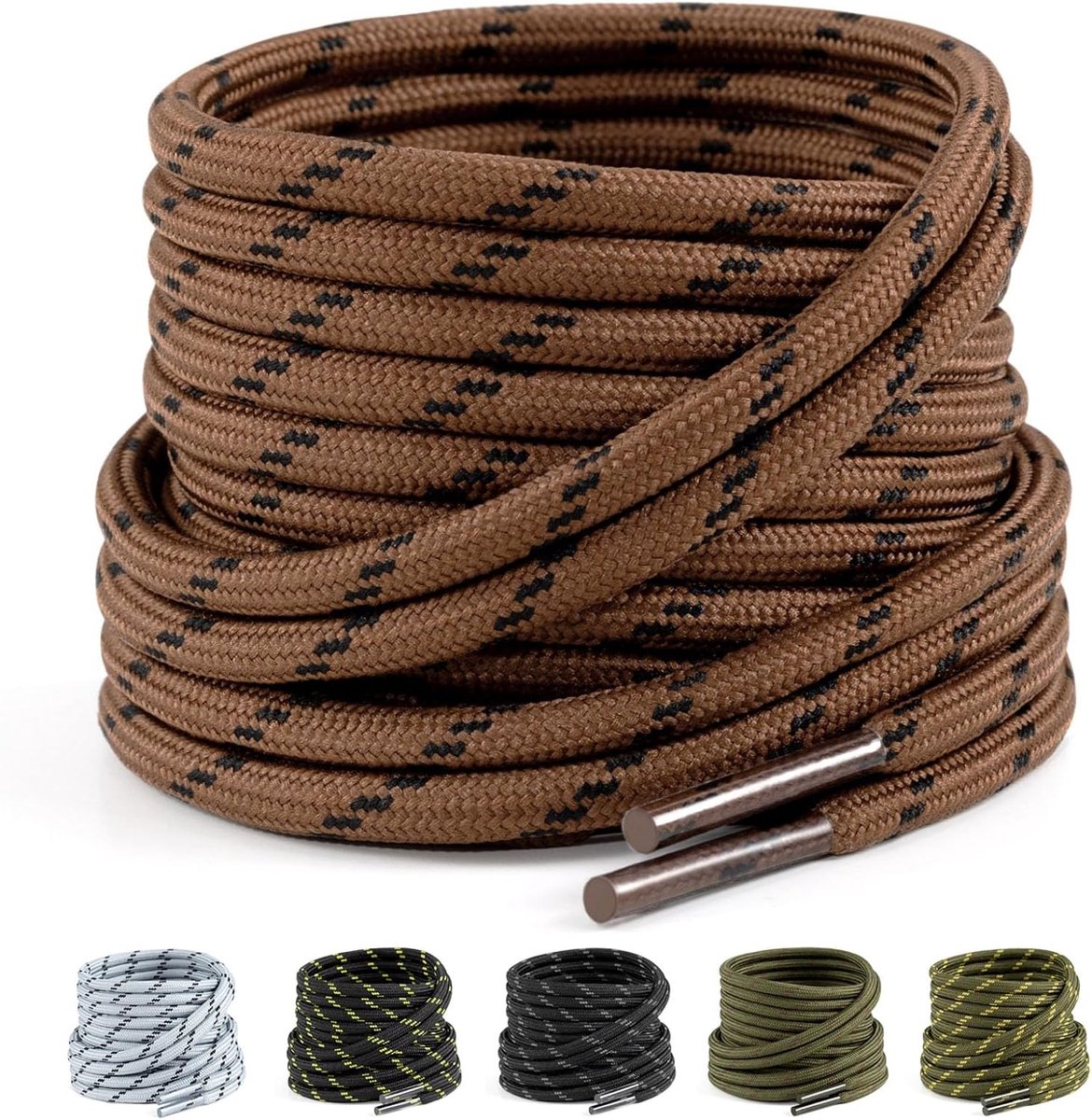 2 paar laarzen veters rond [4.5mm], scheurbestendige schoenen riemen voor wandelschoenen, werkschoenen, vrouwen
