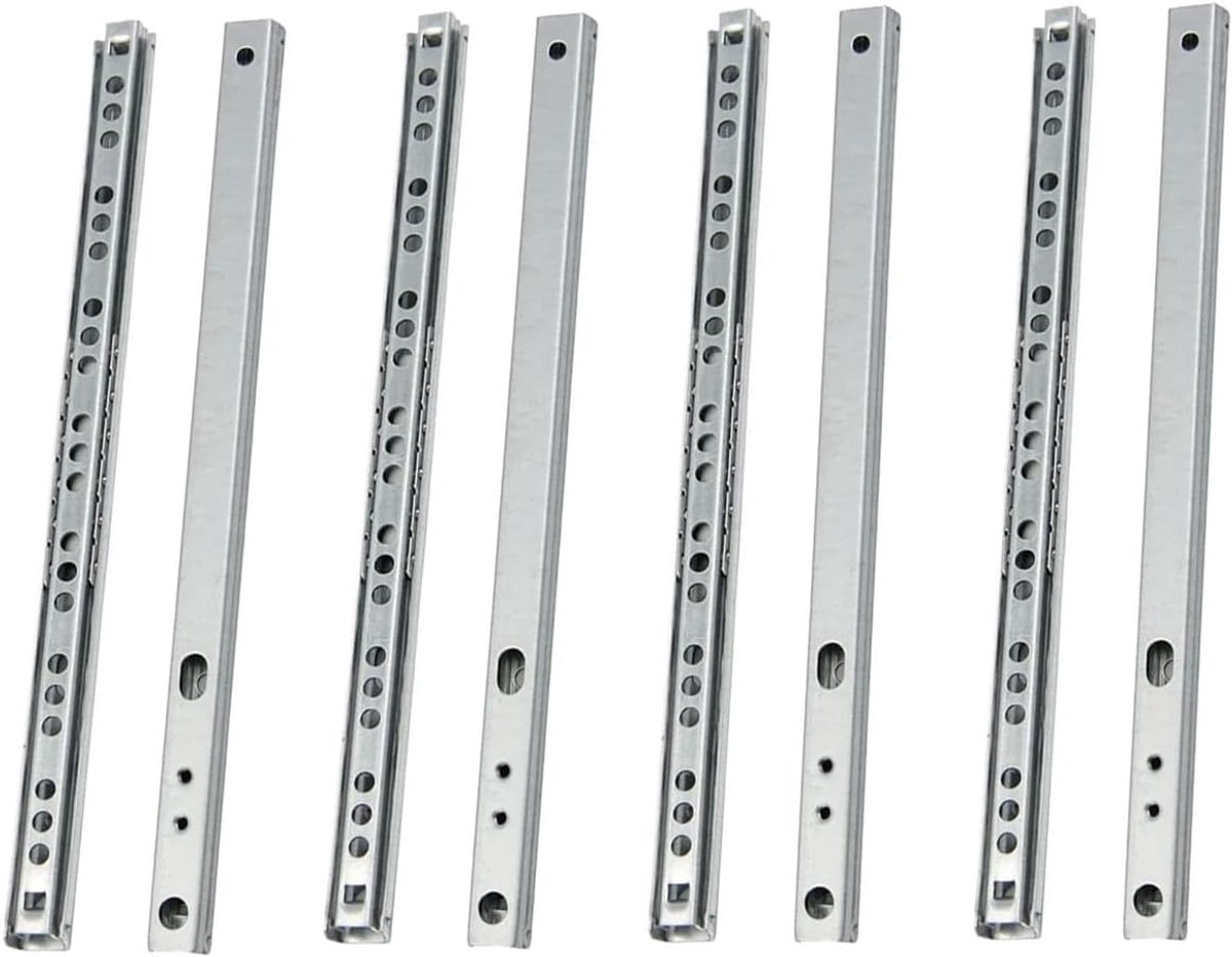 Ladegeleiders, 278 mm ladegeleiders, kogellagers, stalen ladegeleiders, kast, glijdende volledige verlenging, keukenbureauraillopers