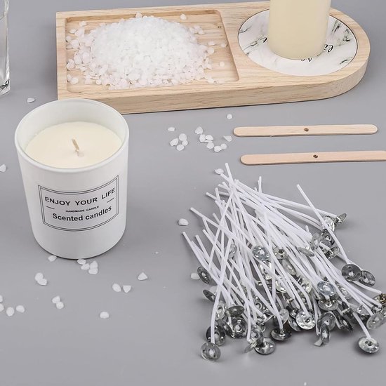 Mallen, Siliconen Mallen Kaarsen, Siliconen Mallen Voor Kaarsen, Levering Bevat 50 Waslonten, Voor Doe-Het-Zelf Aromatherapie Kaarsen Knutselversieringen — afbeelding 4