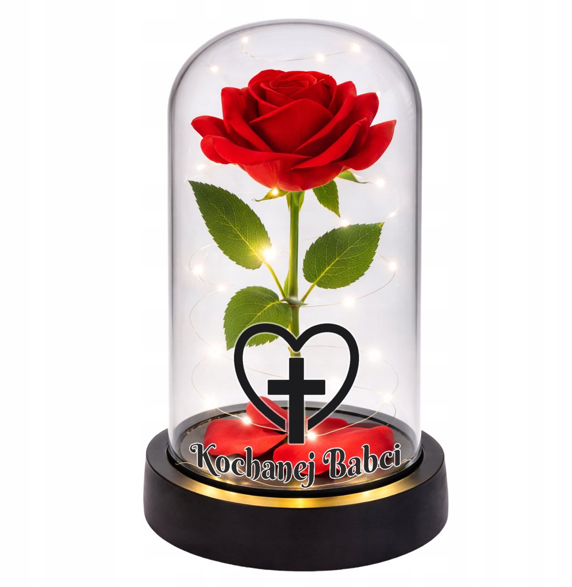 Eeuwige Roze voor Oma - LED Lampion Grafdecoratie