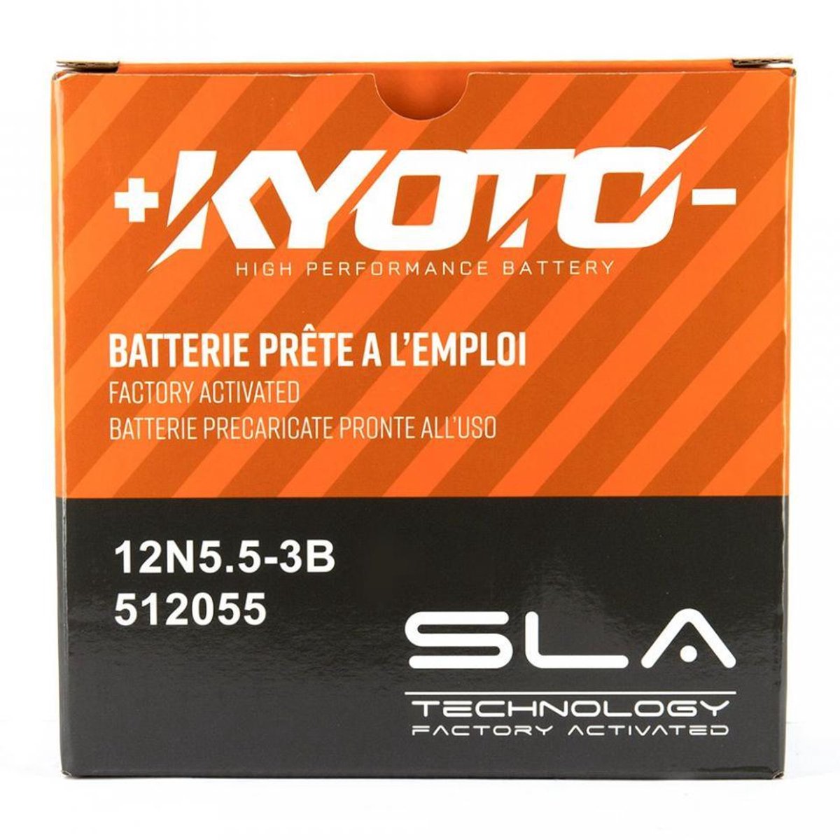 Batterie SLA Kyoto pour Moto Sachs 125 Zz Super Motard 1999 à 2003 12N5.5-3B / 12V 5.5Ah Neuf