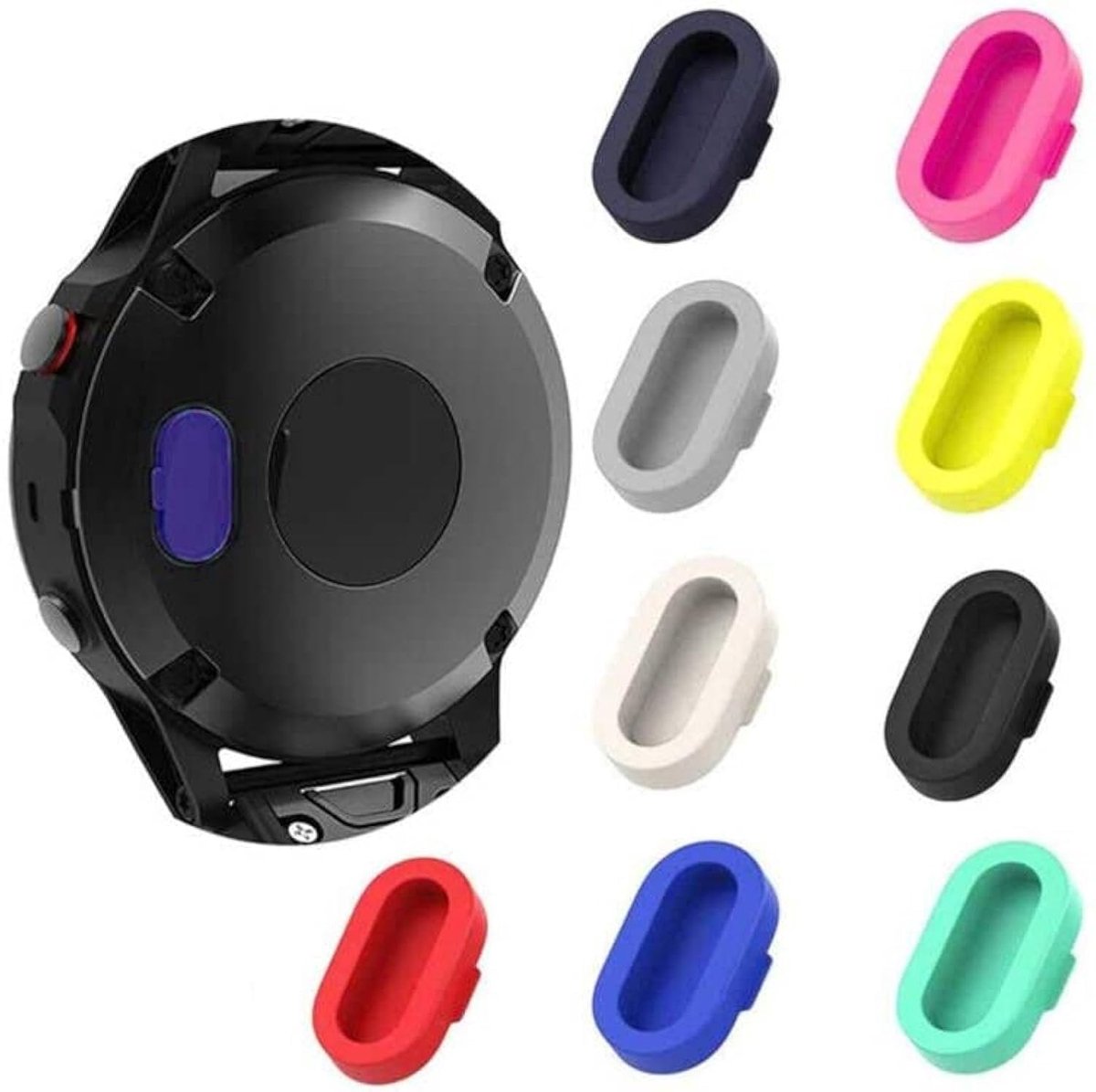 SolidKeus - Set van 10 Kleurige Oplaadpoort Beschermers voor Garmin