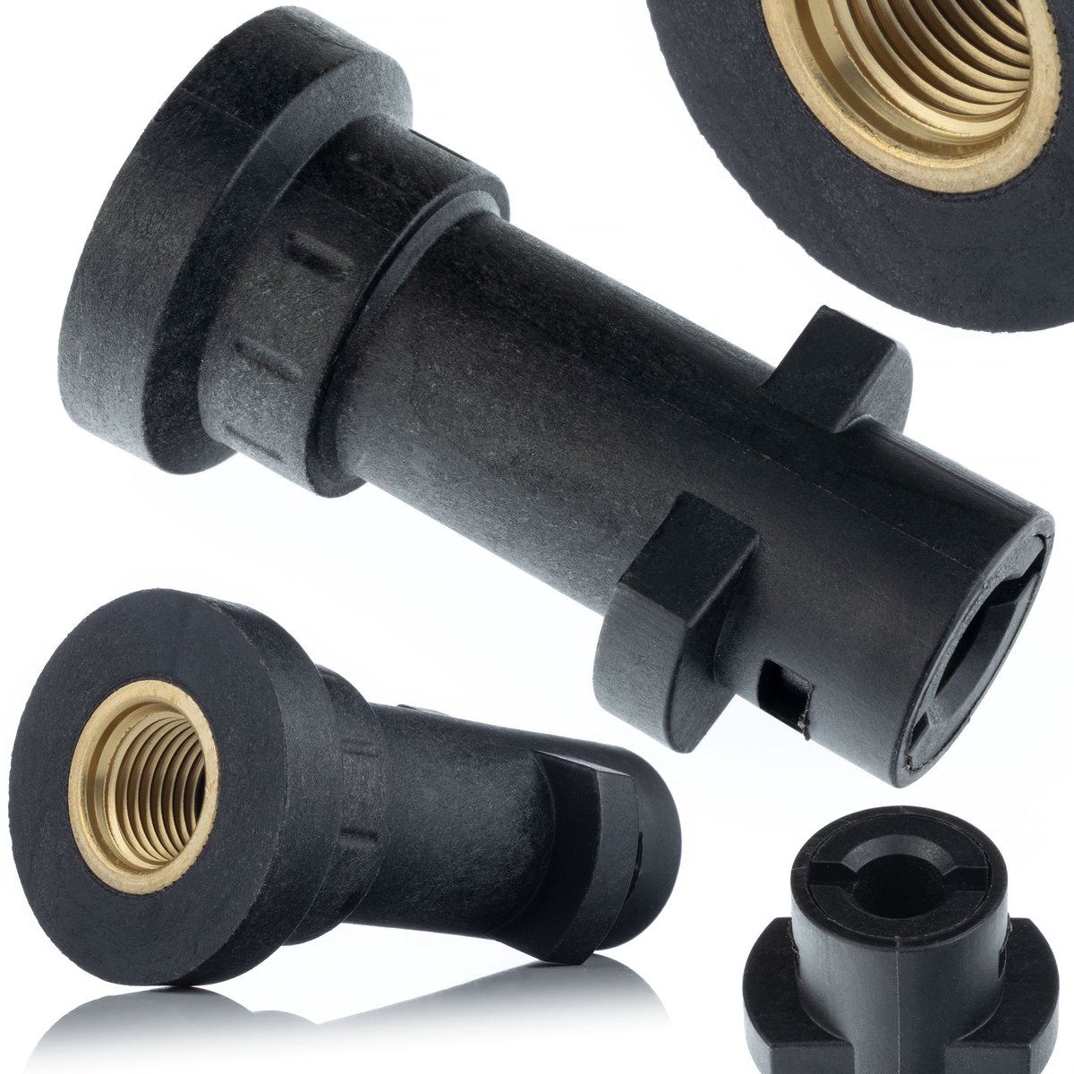 Rosfix Adapter Vervanging M22 naar 1/4" QuickConnect - 160 bar, 60°C - ABS Aluminium 62mm - Geschikt voor Kärcher