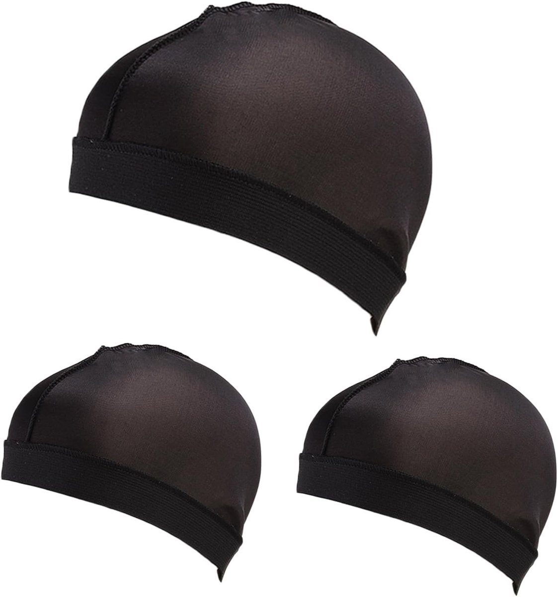 Set van 3 Zachte Wavy Hoeden voor Mannen, Ideaal voor Golf, Slaap en Douche, Stretchy en Comfortabel