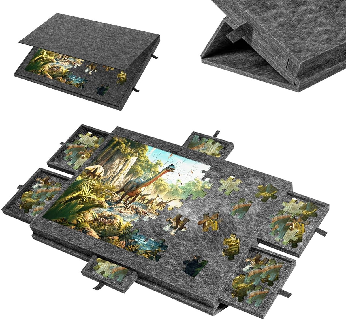 SolidKeus - Puzzeltafel voor 1500 Stukken met 6 Lades en Beschermhoes