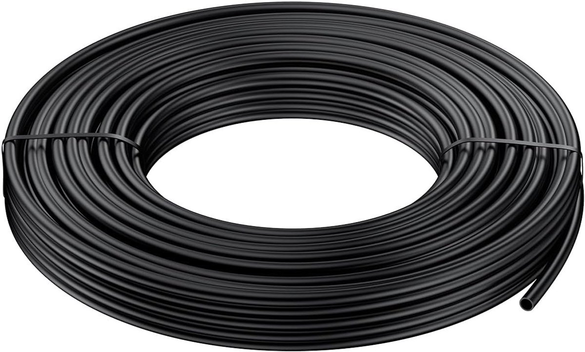 7.5M Drip Irrigation Hose - 6MM Blank Distributor voor Drip Irrigatiesystemen, Zwarte Polyethyleen Micro Drip Line en Irrigatie Slang Roller voor Tuin en Landbouw