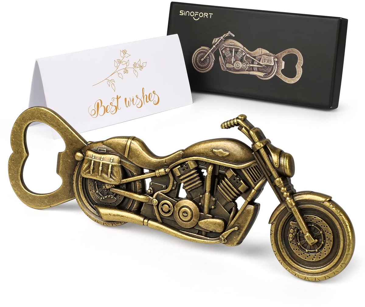 SolidKeus - Vintage Flesopener in Motorfiets Design