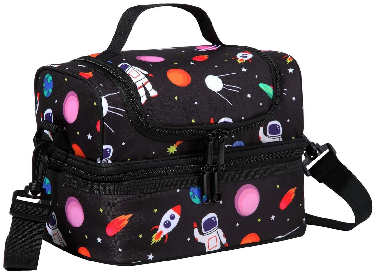 SolidKeus - Isolerende Lunch Bag voor Kinderen met Ruimte Thema