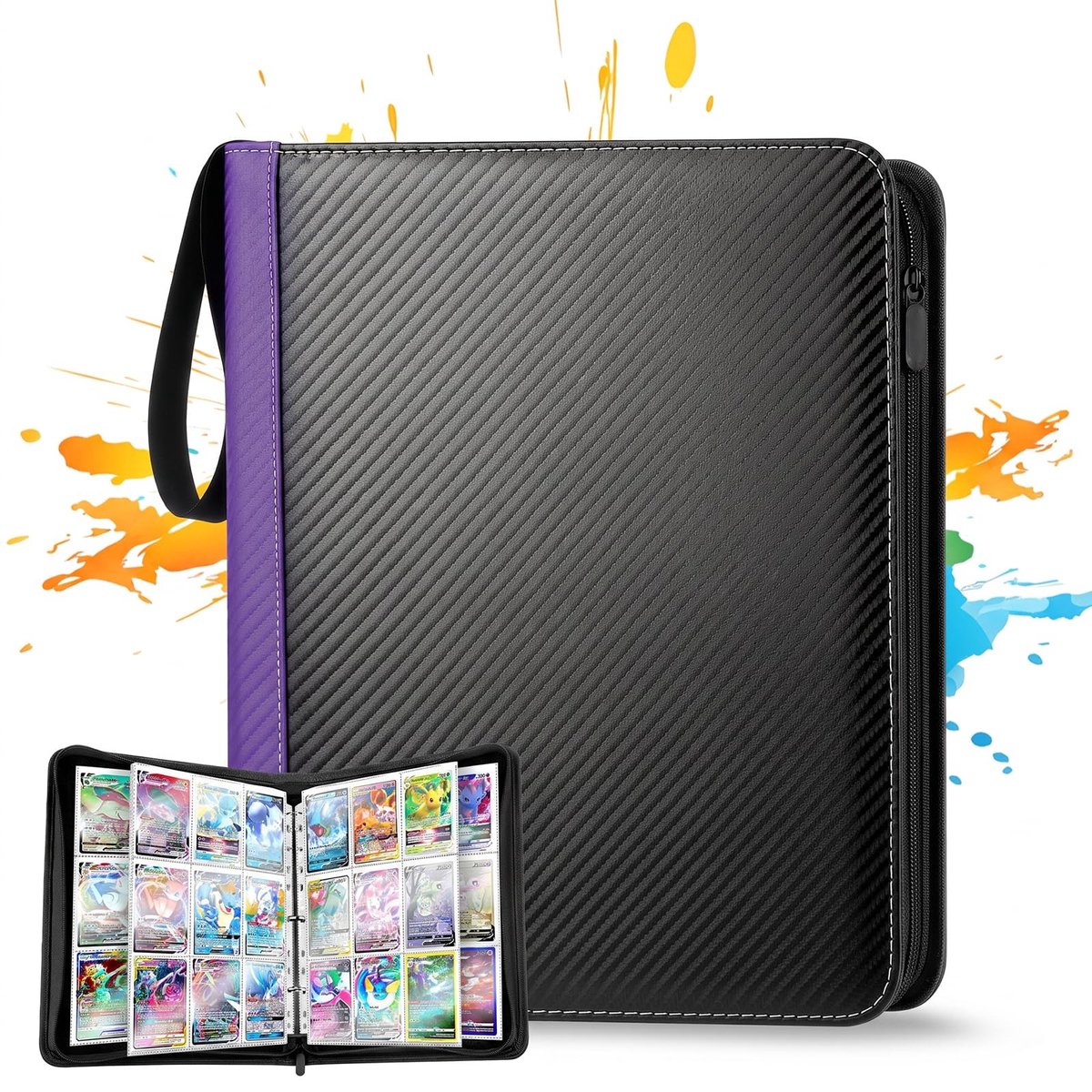 SolidKeus - A4 Trading Card Album met Waterdichte PU-leer en 900 Kaarten Capaciteit