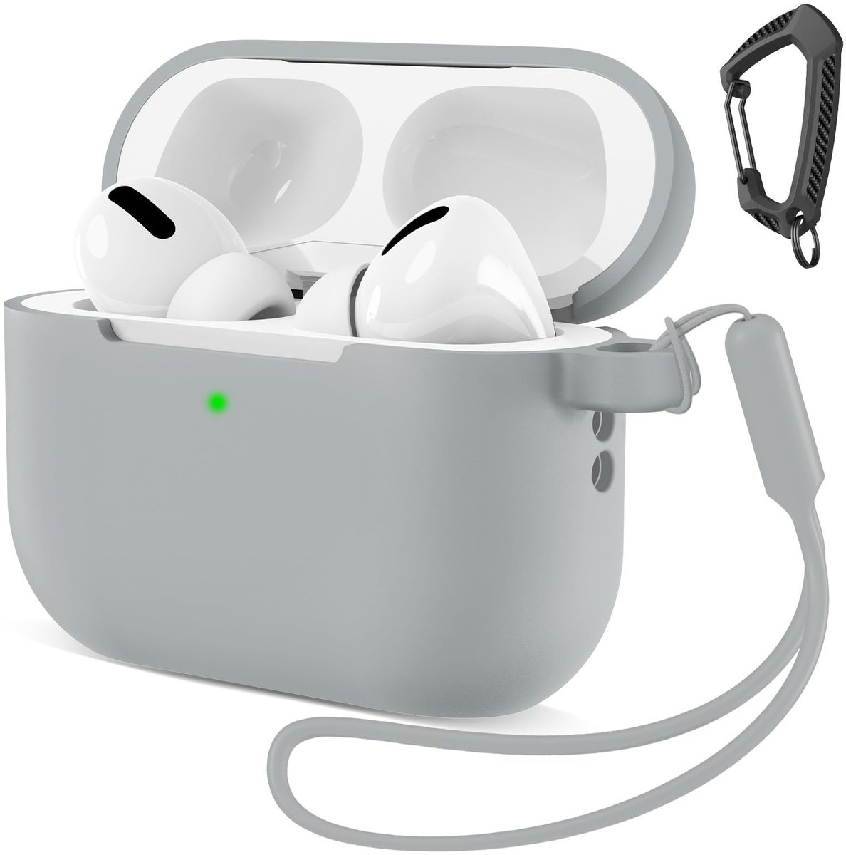 SolidKeus - Siliconen Case voor AirPods Pro 2025 met Sleutelhanger en Lanyard