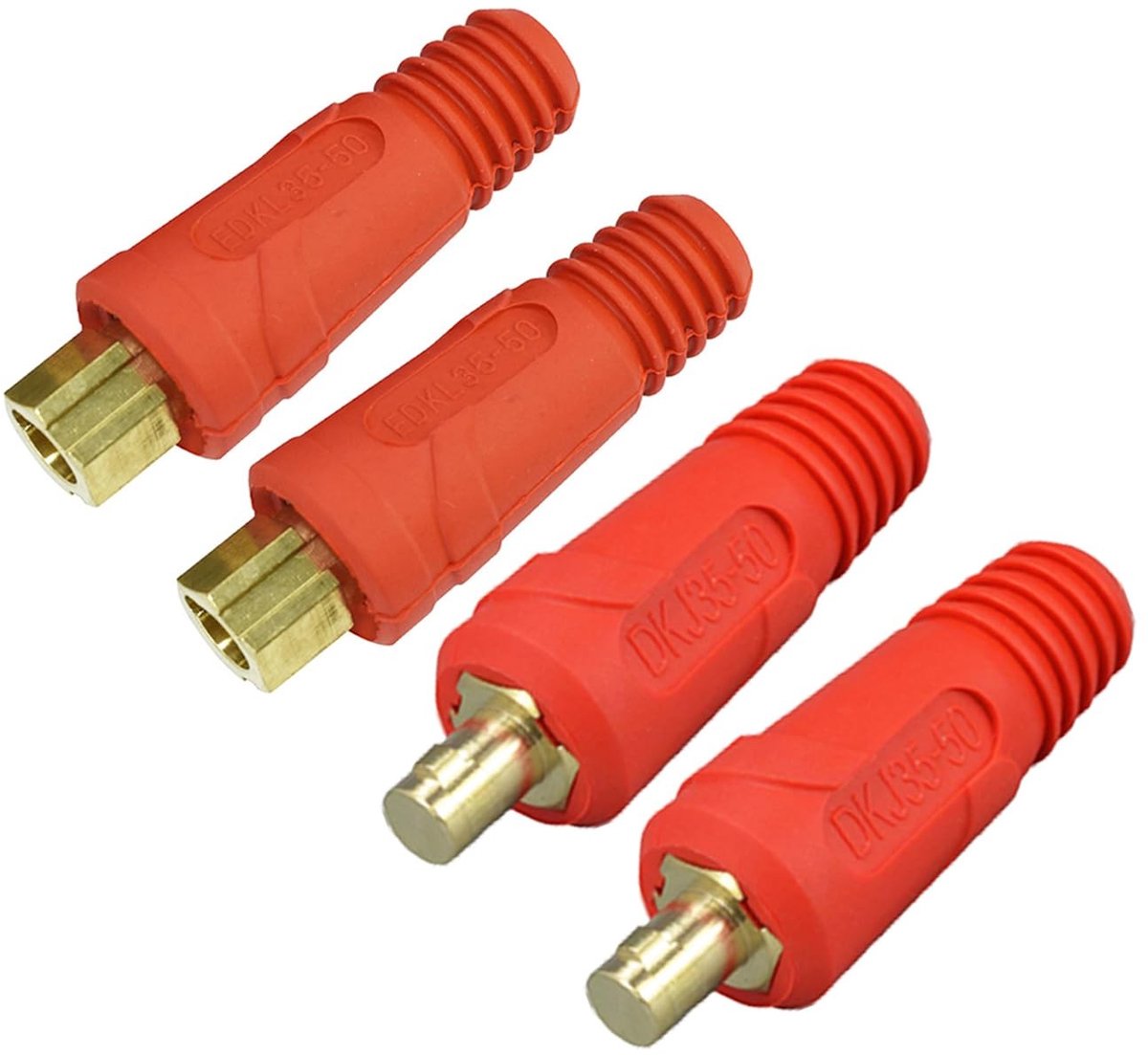 SolidKeus - Set van 4 Dinse-stijl Snelsluitingen voor TIG Lasdraad 315Amp