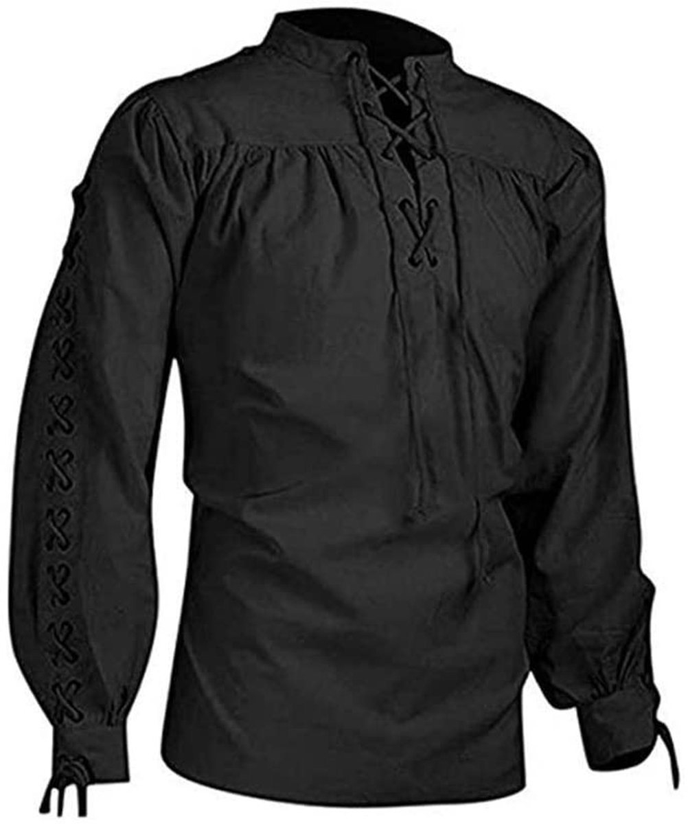 SolidKeus - Retro Piraten Shirt voor Mannen, Geschikt voor Feestjes en Cosplay