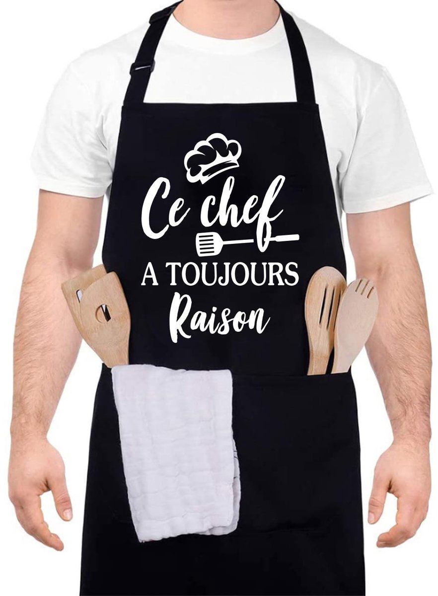 SolidKeus - Personaliseerbaar BBQ Schort voor Mannen en Vrouwen met Pockets