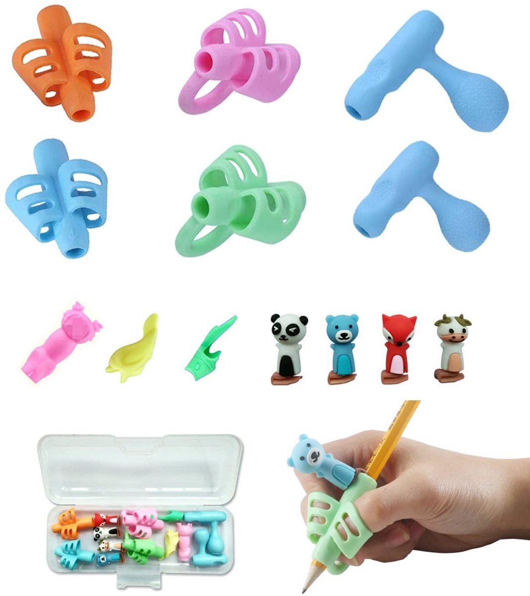 SolidKeus - 13 Stuks Ergonomische Schrijfhulpen voor Kinderen