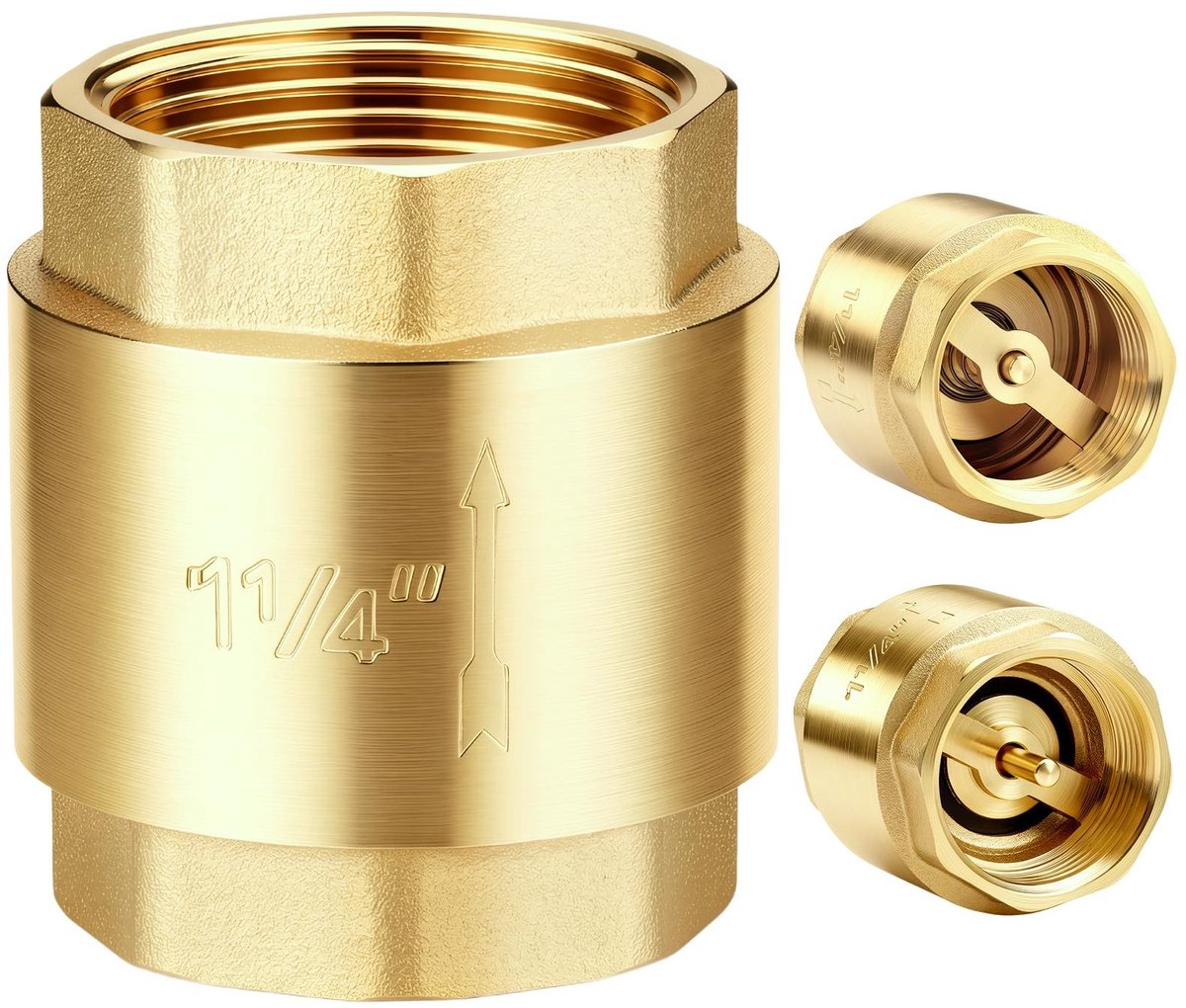 SolidKeus - Messing Terugslagklep 1 1/4 Inch voor Waterleidingen