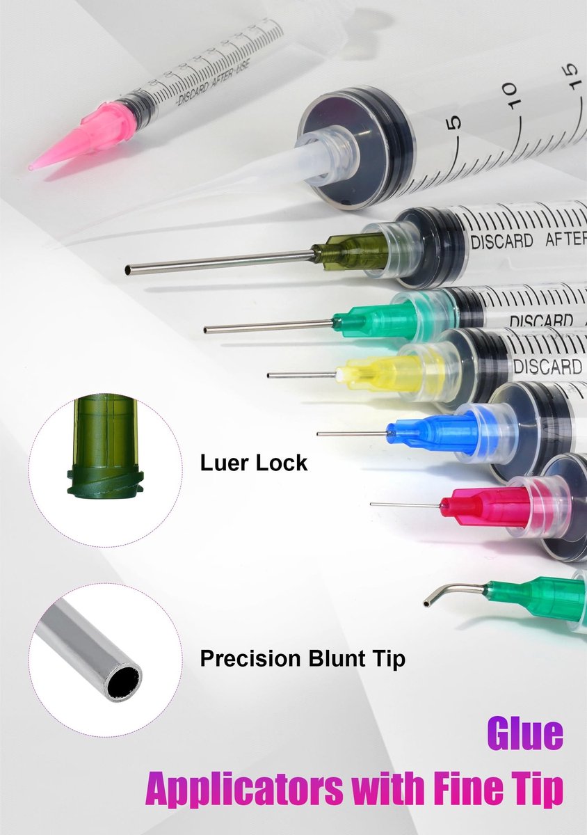 SolidKeus - Luer Lock Spuitset met Botte Naald voor DIY Creaties