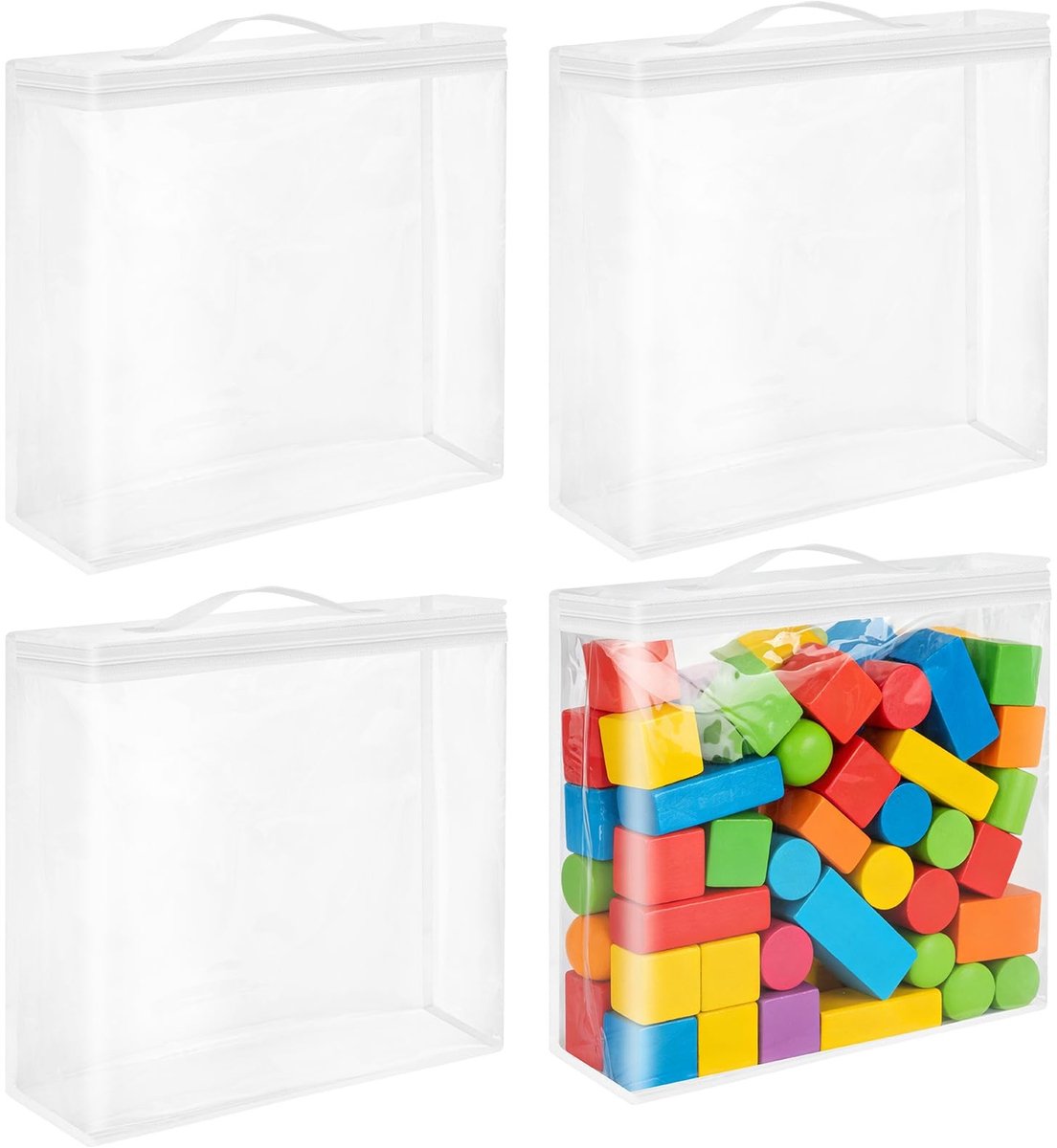 SolidKeus - Set van 4 Speelgoedopbergzakken