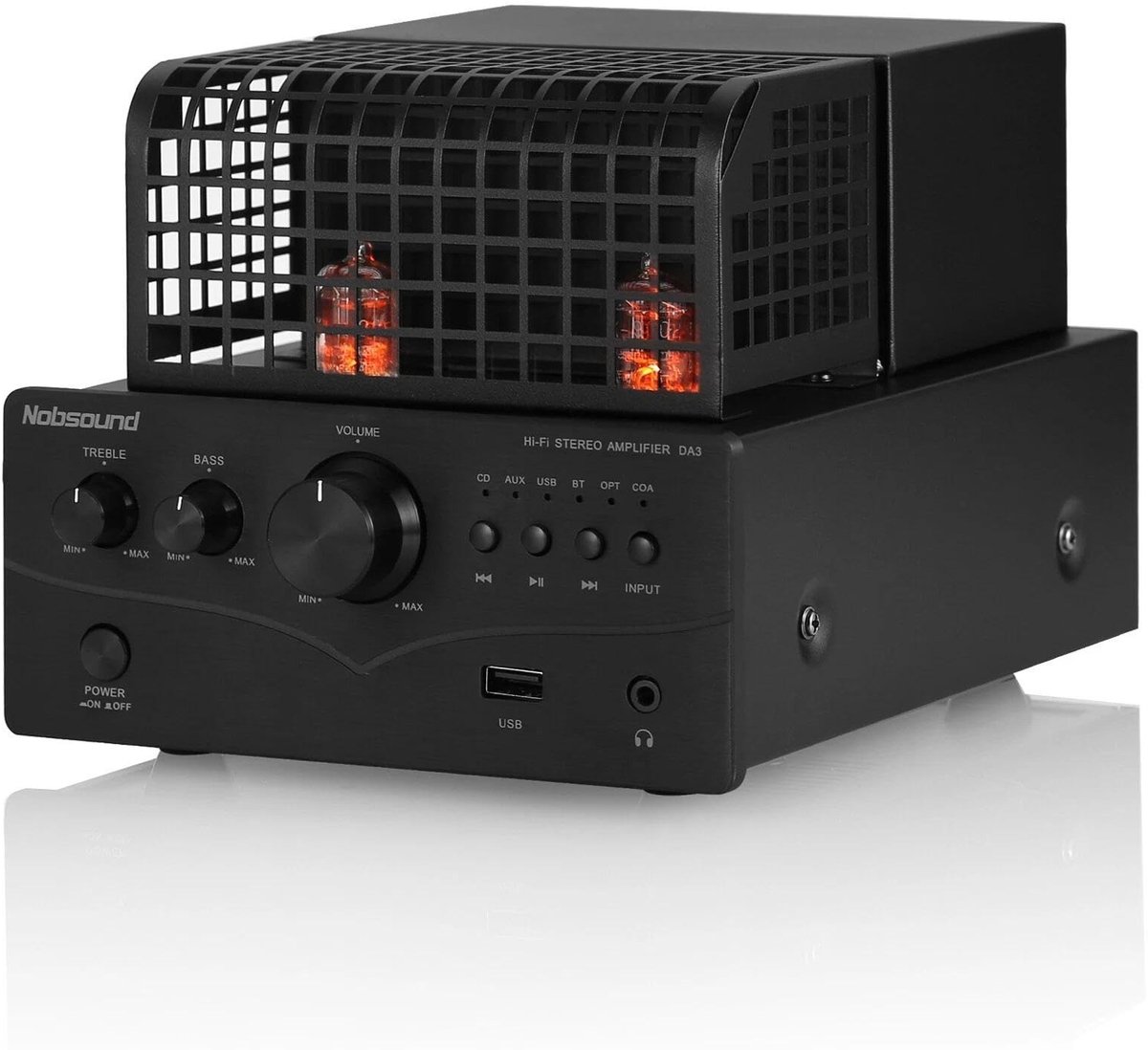 SolidKeus - HiFi Tube Versterker met Bluetooth Ontvanger en Adapter