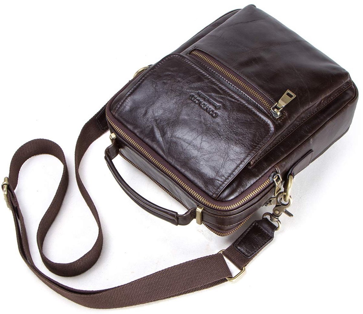 SolidKeus - Casual Crossbody Tas van Echt Leer voor Mannen