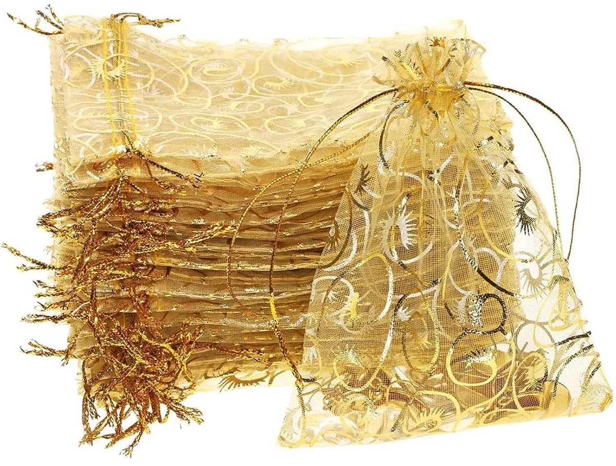 SolidKeus - Set van 100 Organza Zakjes voor Cadeaus