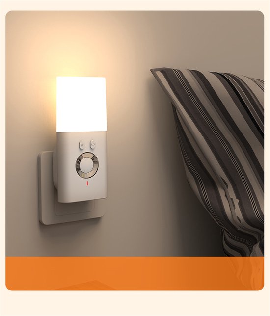 LED-nachtlampje - Met bewegingssensor - Ingebouwde 200mAh-batterij - Nachtlampje met stopcontact - Zaklampfunctie - Sfeerverlichting in 7 kleuren - USB-oplaadbaar - RGB-kleurverandering - Dimbaar - Geschikt voor kinderen en volwassenen - 1 stuk — afbeelding 3