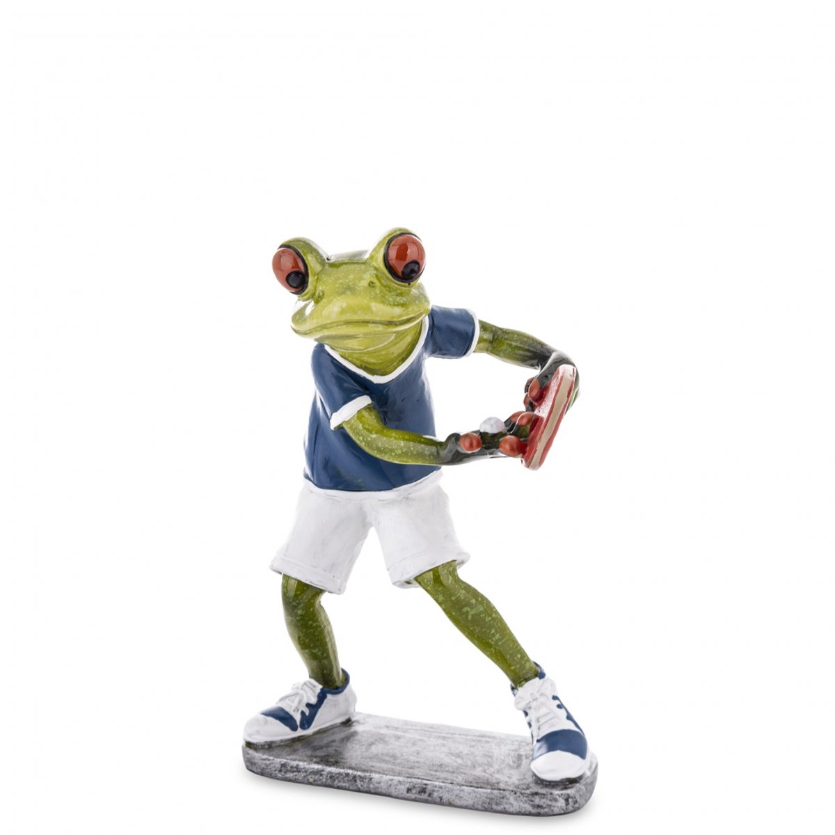 Grappig kikkerfiguur - pingpong spelen