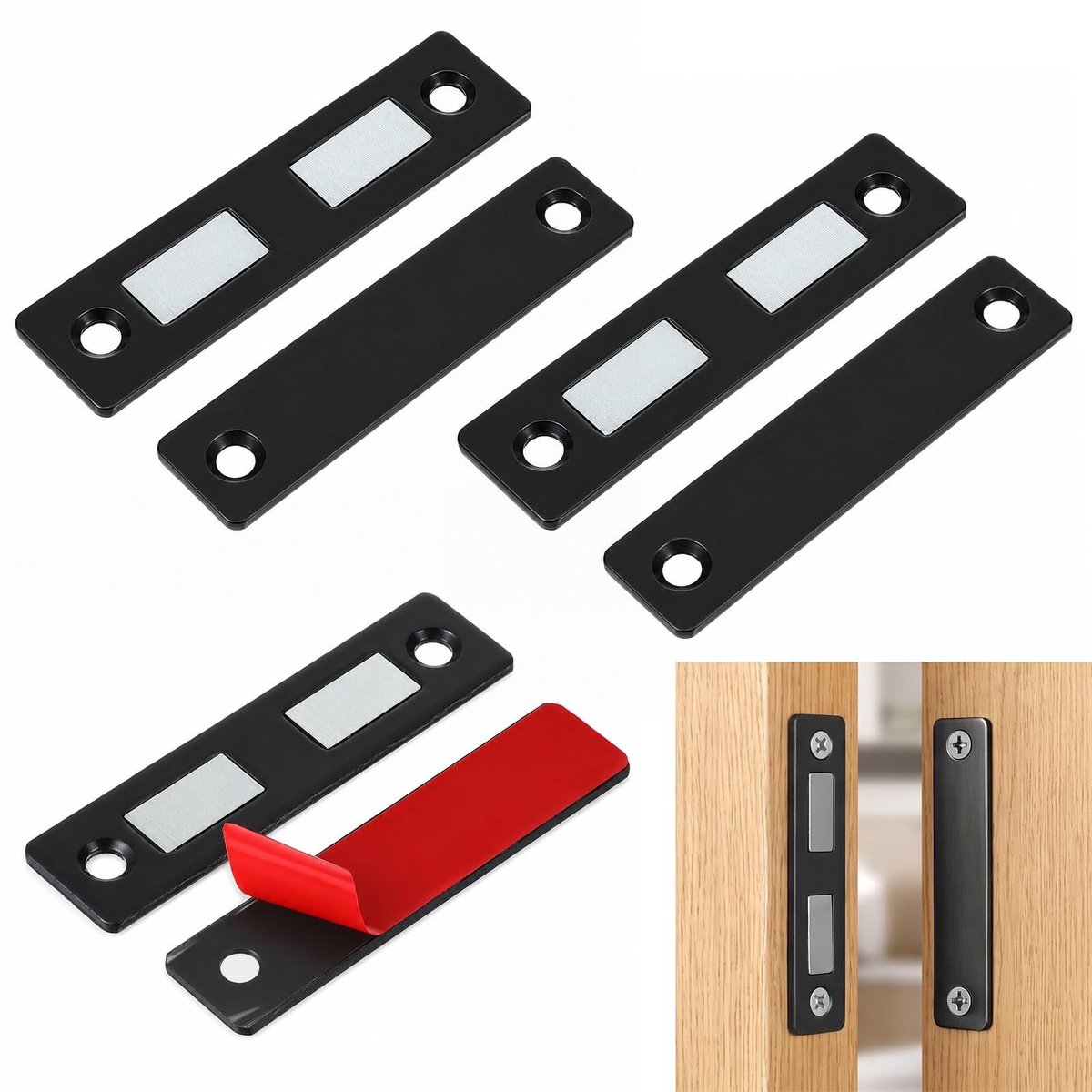 SolidKeus - Set van 3 Zelfklevende Magneten voor Deuren