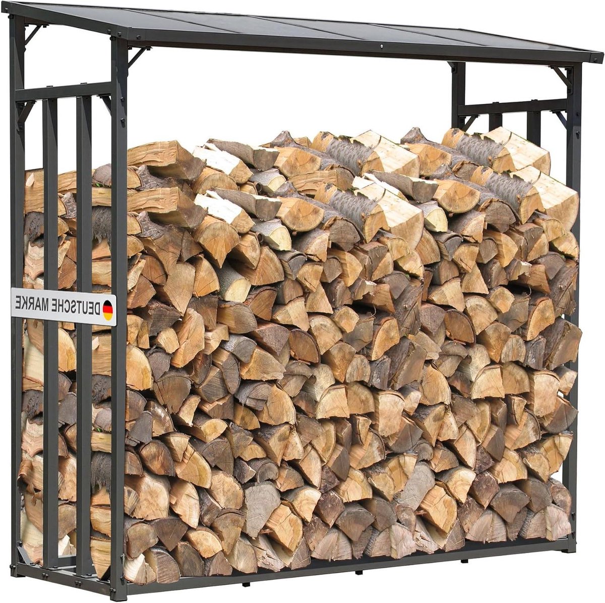 Houthok - Houtopslag - Buiten Opslaan - Dubbelwandig dak - 2.3 m³ - Antraciet