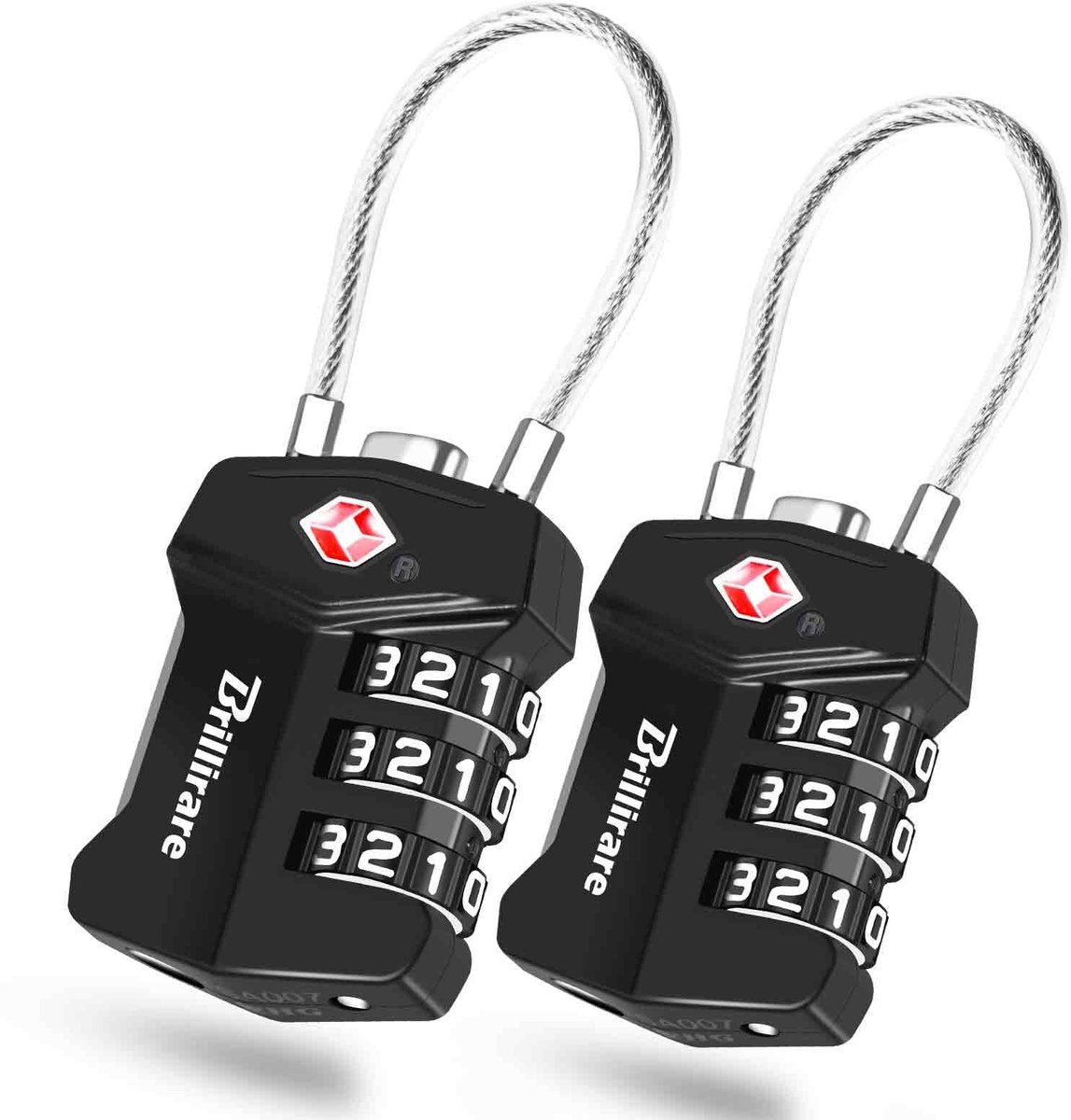 SolidKeus - Set van 2 TSA Goedgekeurde Reisvergrendelingen met Combinatie