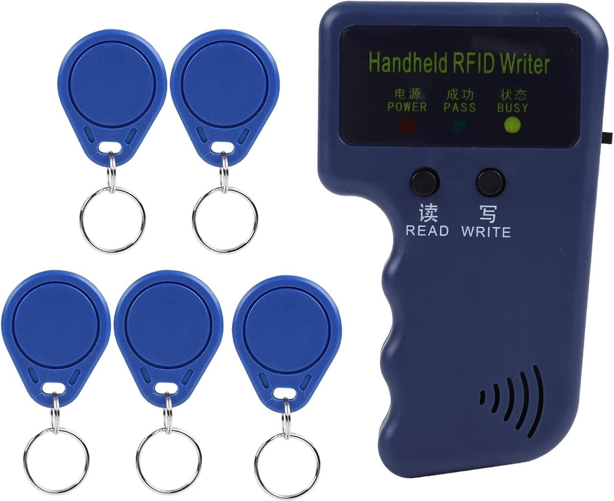 Draagbare Handheld Writer Copier Duplicator voor 125KHz RFID ID Kaarten met 5 Tags en Geavanceerde Functionaliteit