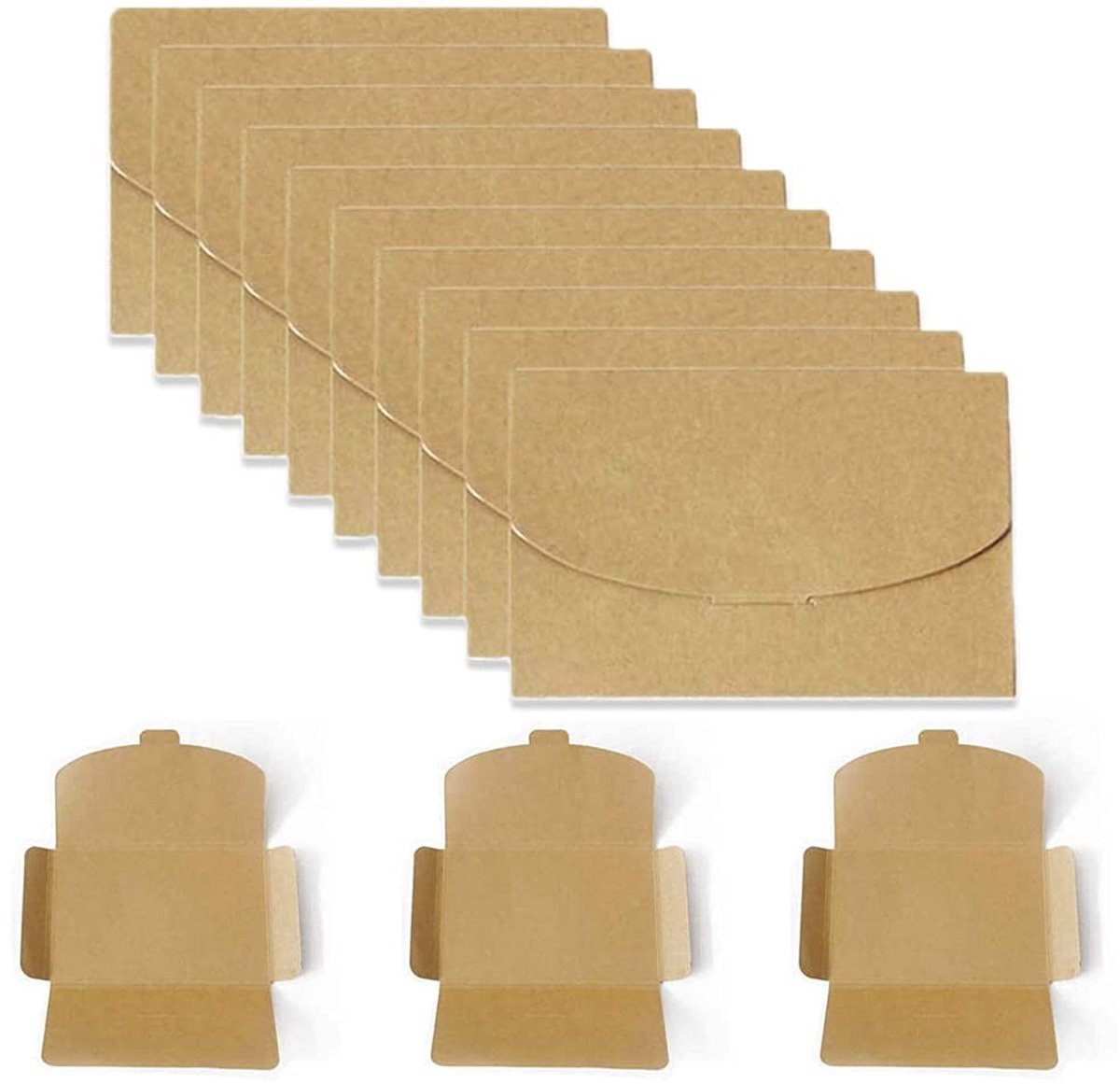 SolidKeus - Set van 30 Vintage Kraft Papieren Enveloppen voor Uitnodigingen
