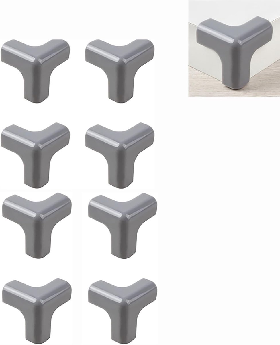 T-Shaped Baby Hoekbescherming - 8 Stuks PVC Zelfklevende Randbeveiliging voor Meubels, Veiligheid en Kindvriendelijke Hoekbescherming in 4 Kleuren