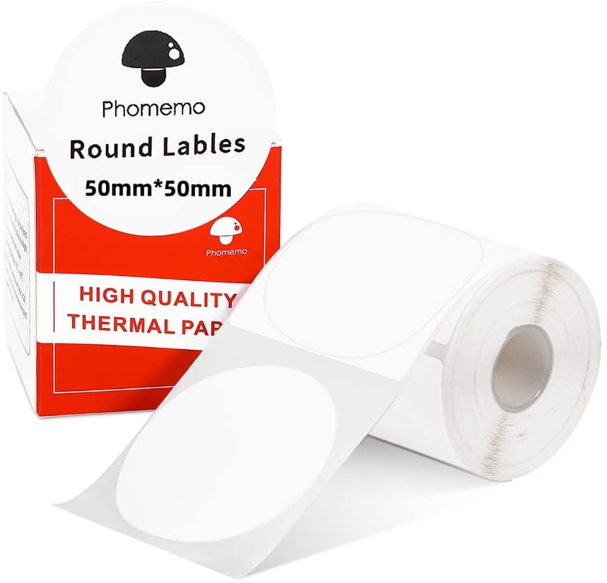 SolidKeus - Witte Ronde Labels 50mm x 50mm voor Diverse Toepassingen