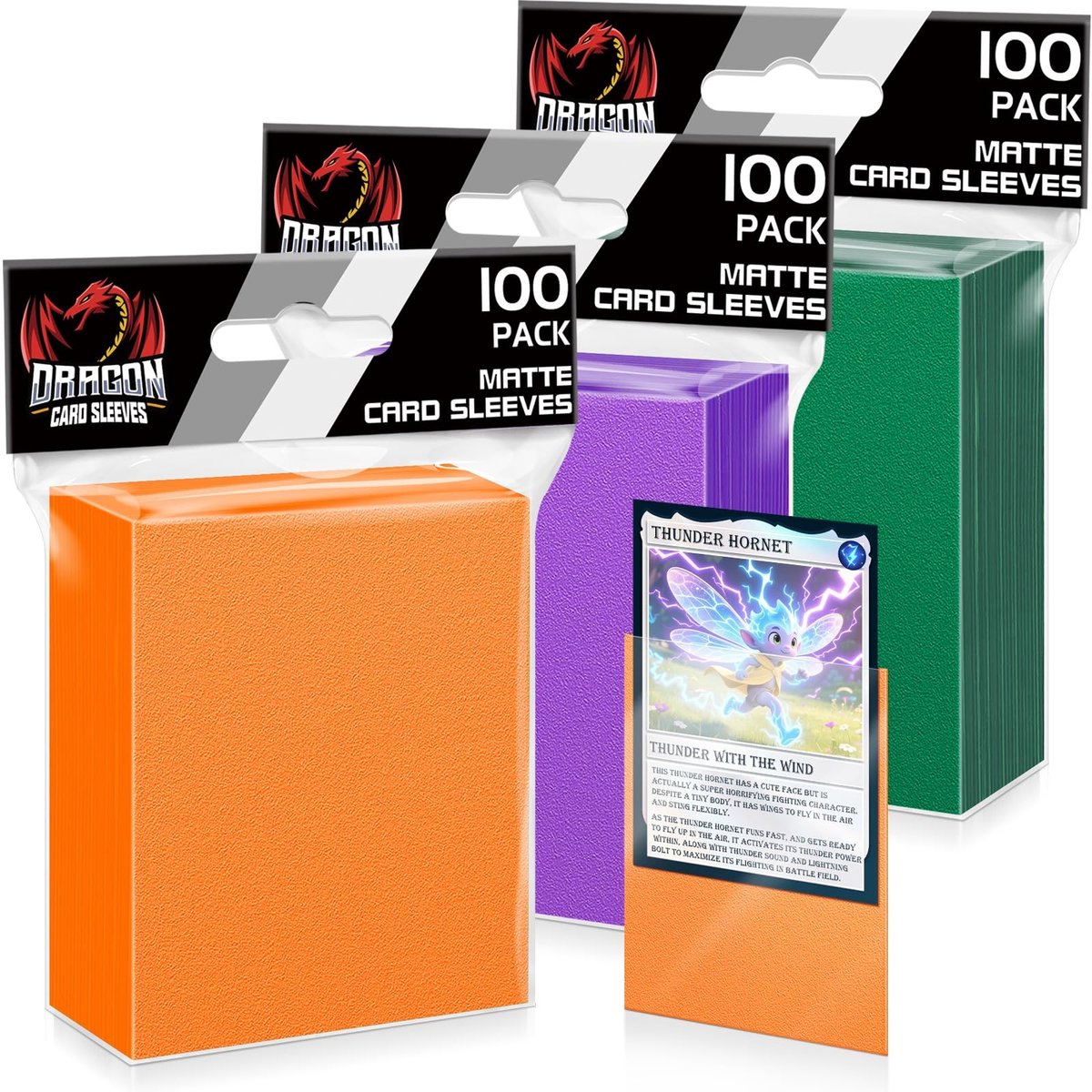 SolidKeus - 300 Matte Card Sleeves in Diverse Kleuren voor Trading Cards