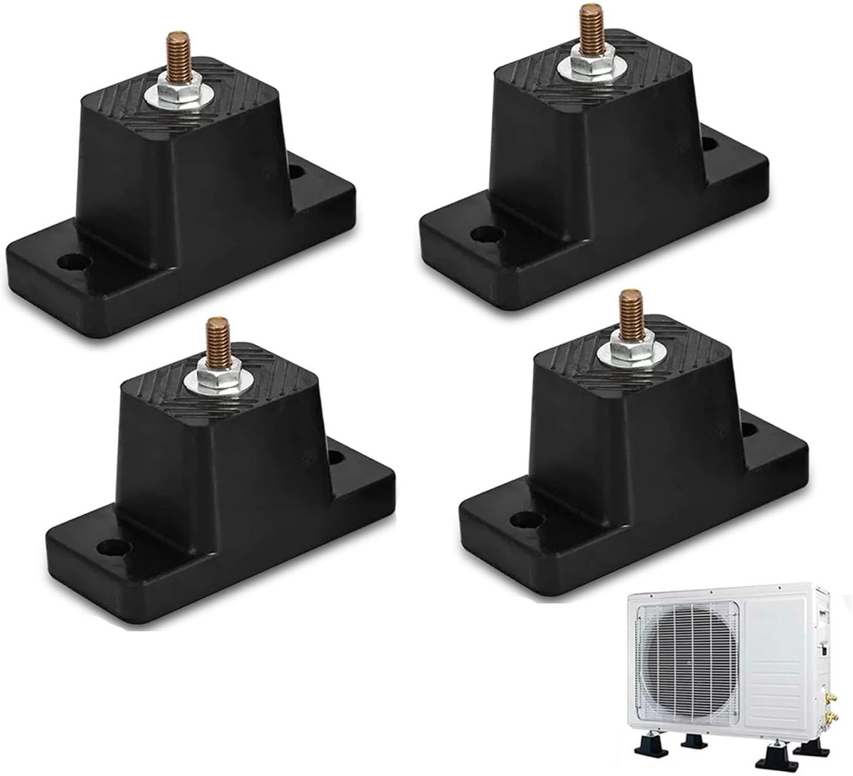 SolidKeus - Set van 4 Rubber Vibration Dampers voor Airconditioning