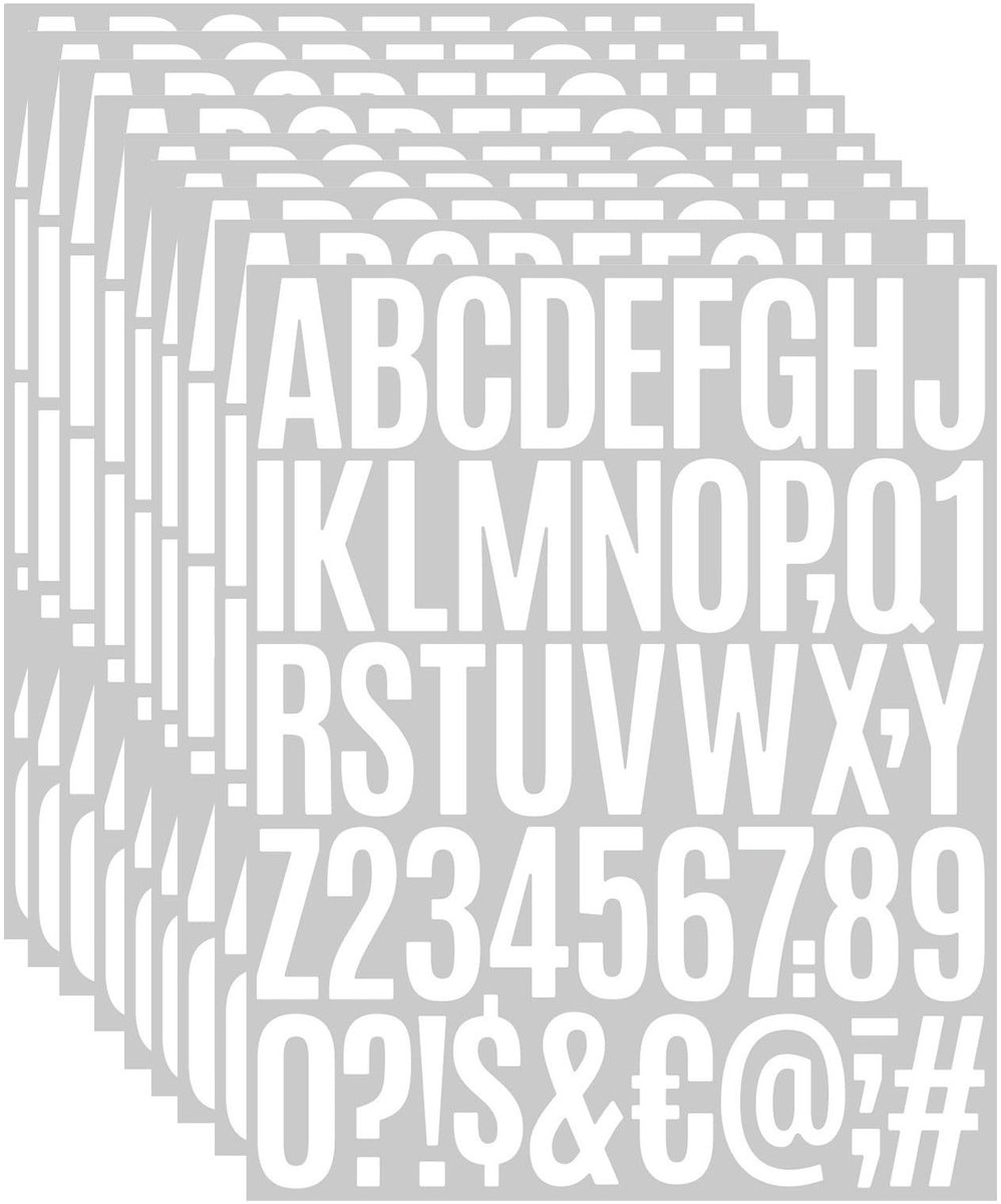 SolidKeus - Set van 10 Zelfklevende Letterstickers in Wit