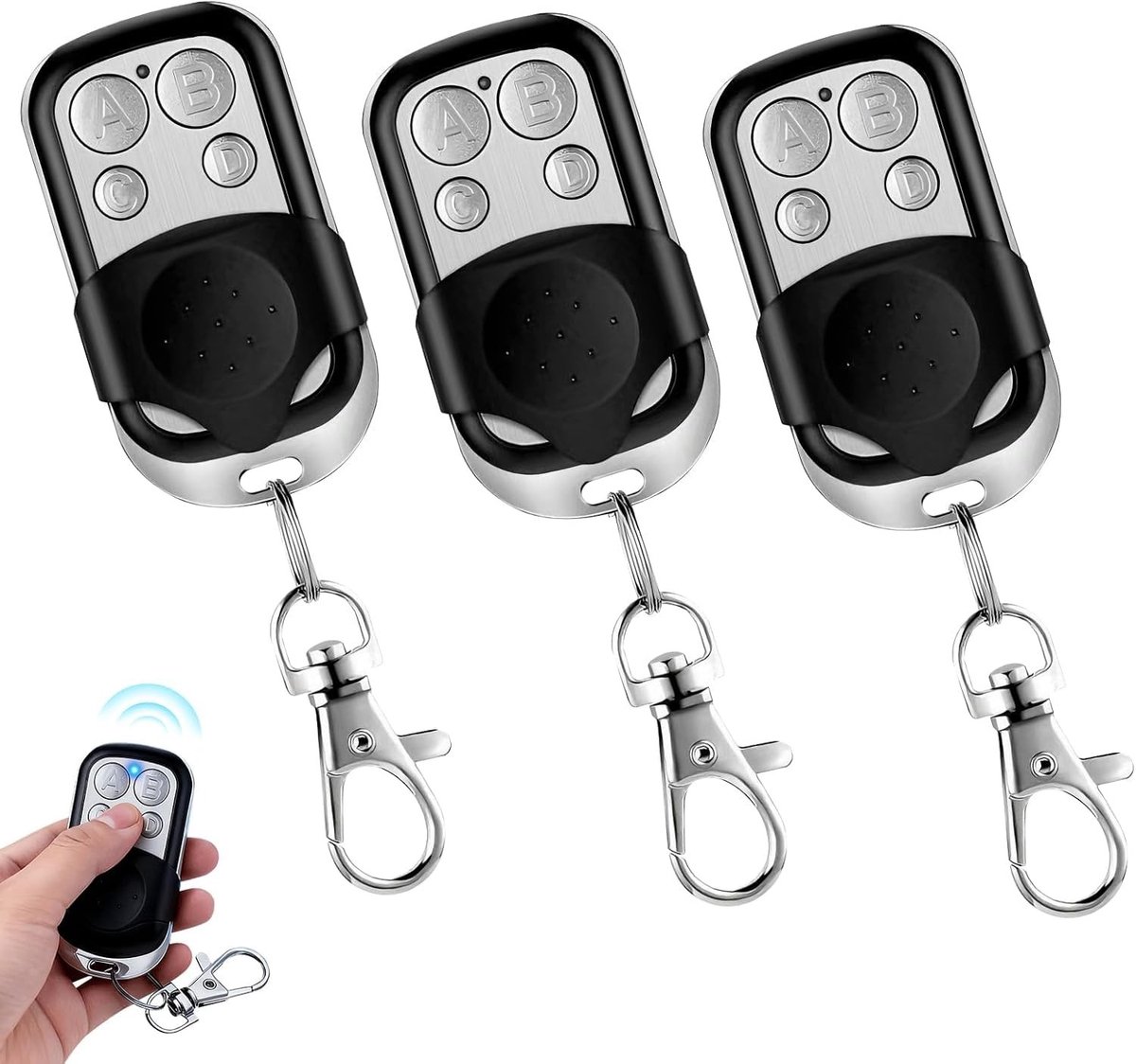 Omgoods - 4-Kanaals Afstandsbediening voor Garagedeuropener, 433 MHz