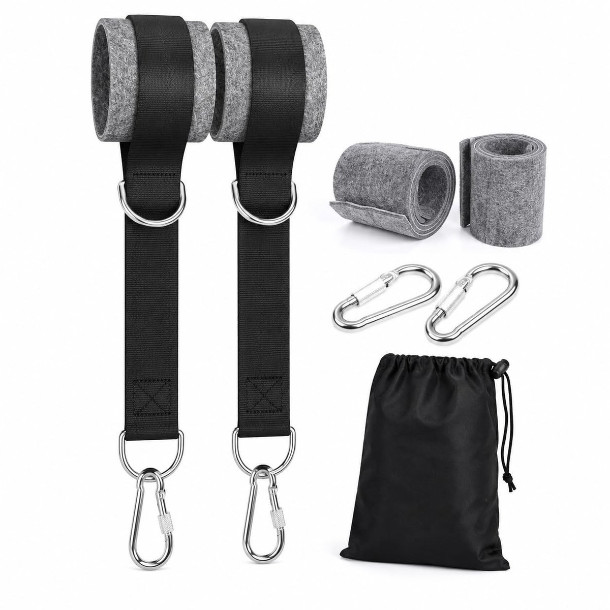Omgoods - Hammock Fixingset met 2 Karabiners en D-Ringen